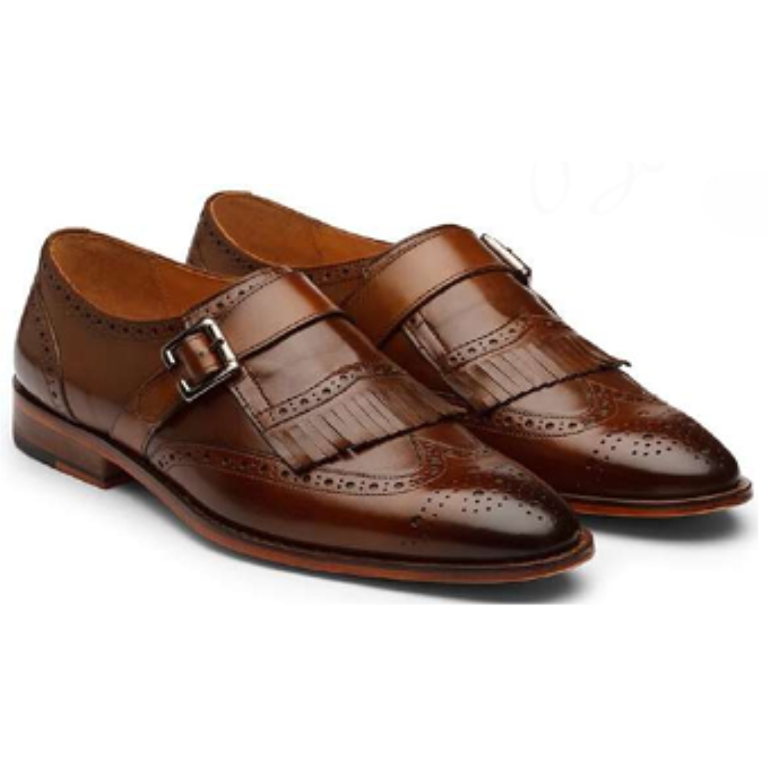 Leather Fringe Loafers Shoes